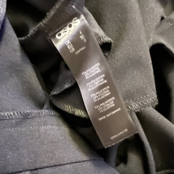 ASOS Petite Black Jumpsuit With Chic Racer Detail Sz 0 Like NEW - Picture 13 of 14